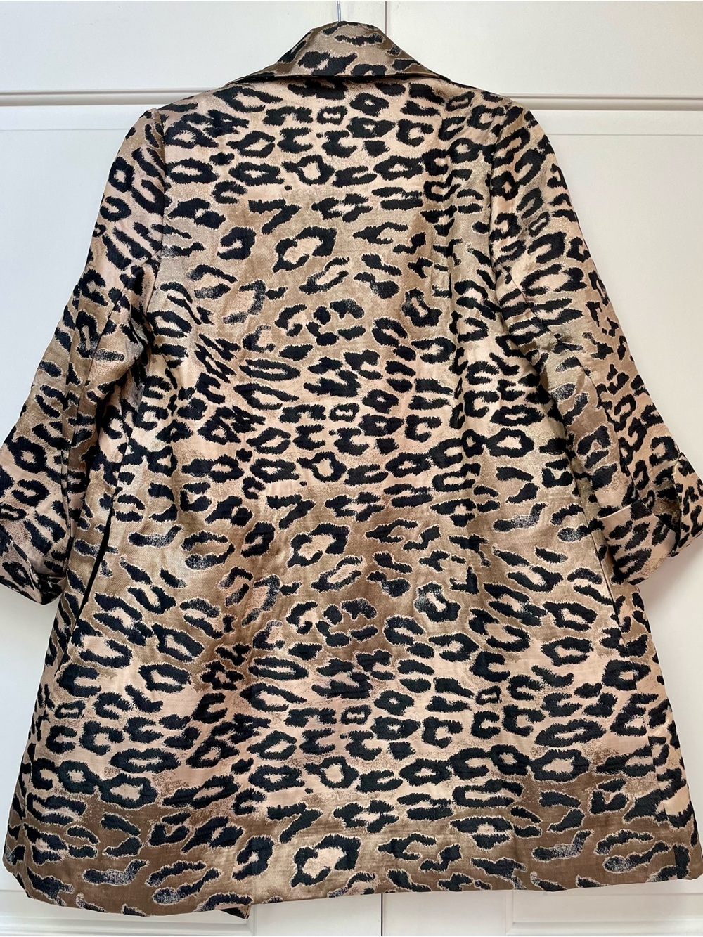 Chico's Leopard Print Jacquard Open
Topper Jacket Coat - Size O (Small 4/6) - Picture 5 of 9